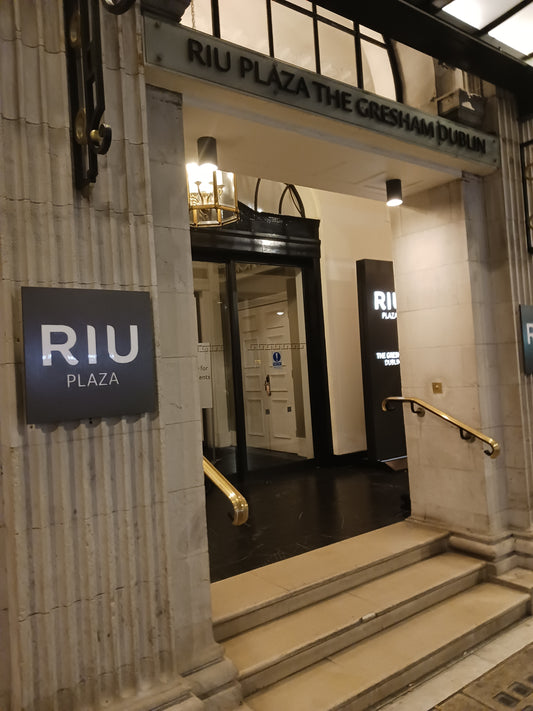 Photograph of The Entrance to The Gresham Hotel, O Connell Street, Dublin, Ireland. Photograph taken by Mr Damien Leech